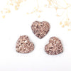 CA331 - 10 pcs Druzy Resin Embellishment Cabochons Champagne Rose Gold Tone - 13mm x 12mm - Heart