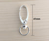 CL062B - 30 pcs. Silver Plated Lobster Swivel Clasps for Key Ring - 41 x 14mm - Claw Clasps