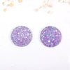 CA055 - 10 pcs Druzy Resin Embellishment Cabochons Purple Lavender - 12mm - Dome Circle
