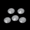 CA254 - 10 pcs Resin Embellishment Cabochons White Clear - 8mm - Faceted Glitter Dome Design