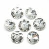CA933 - 10 pcs. Glass Rhinestone Assortment Faceted Rhinestone Cabochons - Glass Pointed Back - 12mm