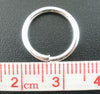 J029 - 100 pcs. Silver Plated Open Jump Rings - 14mm - 15 Gauge (1.5mm thick)