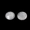 CA254 - 10 pcs Resin Embellishment Cabochons White Clear - 8mm - Faceted Glitter Dome Design