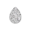 CA333B - 100 pcs Drusy Druzy Resin Embellishment Teardrop Cabochons - Silver - 25x18mm - 25mm x 18mm - 18x25mm - Tear Drop - Thick: 4.5mm
