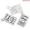 P716 - 30pcs. Antique Silver "Cook Book" Recipe Charms Pendants - 20 x 14mm