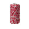 U020 - 1 Roll - 100yards - 300ft - Red White Striped Sewing Threading Thread Cotton Cord - 1.5mm - Baker's Twine