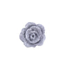 CA255 - 10 pcs Druzy Resin Embellishment Cabochons Silver - 10mm - Flower - Rose