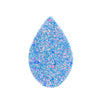 P718 - 10 pcs. Blue Multicolor Faux Leather Dangle Charms Pendants - Teardrop - 55mm (2.17") - Great for Light Earrings or Dangles! Double Sided