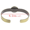 B040 - 5 pcs. Antique Bronze Bangle Bezel Cabochon Open Cuff Bracelets - 15.5cm - 16mm Glue Pad - Made of Copper!
