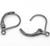 E235A - 20 pcs (10 pairs) Gunmetal Leverback Earrings - 16x10mm - Made of copper!