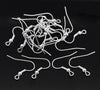 E026 - 300 pcs Silver Plated Earring Hooks with Spring and Ball - 21mm x 18mm