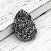 CA335B - 100 pcs Drusy Druzy Resin Embellishment Teardrop Cabochons - Silver Gunmetal - 25x18mm - 25mm x 18mm - 18x25mm - Tear Drop - Thick: 4.5mm