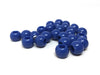 BD334 - 75 pcs Blue Acrylic Round Gumball Bubble Gum Beads - 11mm x 9mm - Hole Size: 5mm - Fits European Cords and Paracord!