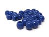 BD334 - 75 pcs Blue Acrylic Round Gumball Bubble Gum Beads - 11mm x 9mm - Hole Size: 5mm - Fits European Cords and Paracord!