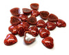 CA336 - 10 pcs Druzy Resin Embellishment Cabochons - 12mm - Glitter Style - Red - Solid - Heart