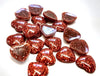 CA336 - 10 pcs Druzy Resin Embellishment Cabochons - 12mm - Glitter Style - Red - Solid - Heart
