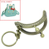U022 - 5 pcs. Antique Bronze Metal Purse Handbag Curved Frame - Kiss Clasp - Ball Clasp - Arch - 5cm x 4cm (2" x 1 5/8") - with Key Ring and Chain