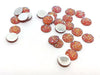 CA061 - 10 pcs Druzy Resin Embellishment Cabochons Orange Multicolor - 12mm - Dome Circle