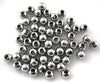 BD337 - 500 pcs Silver Tone Alloy Smooth Ball Spacer Beads- 4mm