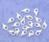 CL059 - 50 pcs. Silver Plated Lobster Clasps - 10mm x 6mm - Made of Alloy! Very high quality! - Claw Clasps - Hole Size: 1mm