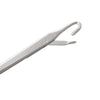 T017 - 6.1 inch - 1 pcs. Natural Wood Steel Knitting Crochet Needle Hook Tool - 6.1 in - 15.5cm x 2cm