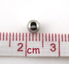 BD337 - 500 pcs Silver Tone Alloy Smooth Ball Spacer Beads- 4mm