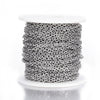 N138 - 10M (32.8ft) - 304 Stainless Steel Silver Tone Cable Chain - 4mm x 3mm Links - 18 ga (0.8mm) - Tarnish Resistant