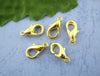 CL060 - 100 pcs. Gold Plated Lobster Clasps - 12mm X 6mm - Claw Clasps