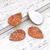 CA339 - 10 pcs Drusy Druzy Resin Embellishment Teardrop Cabochons - Orange AB - 25x18mm - 25mm x 18mm - 18x25mm - Tear Drop - Thick: 4.5mm