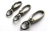 CL067D- 100 pcs. Gunmetal Lobster Swivel Clasps for Key Ring - 41 x 14mm (1 5/8 inch) - Claw Clasps