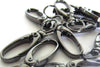 CL067D- 100 pcs. Gunmetal Lobster Swivel Clasps for Key Ring - 41 x 14mm (1 5/8 inch) - Claw Clasps