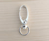 CL062 - 10 pcs. Silver Plated Lobster Swivel Clasps for Key Ring - 41 x 14mm - Claw Clasps