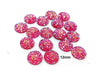 CA065 - 10 pcs Druzy Resin Embellishment Cabochons Hot Pink - 12mm - Dome Circle