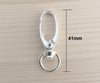 CL062 - 10 pcs. Silver Plated Lobster Swivel Clasps for Key Ring - 41 x 14mm - Claw Clasps