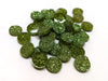 CA266B - 100 pcs Druzy Resin Embellishment Cabochons Sparkly Green Olive - 12mm
