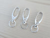 CL062 - 10 pcs. Silver Plated Lobster Swivel Clasps for Key Ring - 41 x 14mm - Claw Clasps
