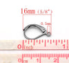 E235A - 20 pcs (10 pairs) Gunmetal Leverback Earrings - 16x10mm - Made of copper!