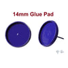 E213 - 20 pcs. Royal Blue Earring Posts Studs Settings Bezels Cabochons Tacks- 14mm Glue Pad Setting