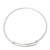 B061 - 10pcs. Antique Silver Bangle Adjustable Slide On Bracelets 24cm (9.45")