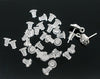 E007C - 1000 pcs (500 Pairs) Clear Rubber Earring Back Stoppers - 5mm x 5mm - Triangle
