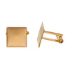 CU028 - Lot of 10 Gold Plated Square Cuff Links (5 pairs) - 15mm Glue Pad Setting