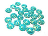 CA268 - 10 pcs Assortment of Druzy Resin Embellishment Cabochons Multicolor - 12mm - Dome Circle - Textured Music Symbol Design - Treble Clef
