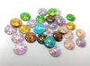 CA268 - 10 pcs Assortment of Druzy Resin Embellishment Cabochons Multicolor - 12mm - Dome Circle - Textured Music Symbol Design - Treble Clef