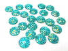 CA268 - 10 pcs Assortment of Druzy Resin Embellishment Cabochons Multicolor - 12mm - Dome Circle - Textured Music Symbol Design - Treble Clef
