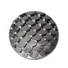 CA344 - 10 pcs Mermaid Fish Scales Resin Carved Embellishment Cabochons Dark Grey Gray Silver Black Gunmetal - 14mm (0.55 in)
