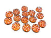 CA269 - 10 pcs Druzy Resin Embellishment Cabochons Orange Multicolor - 12mm