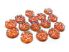 CA269 - 10 pcs Druzy Resin Embellishment Cabochons Orange Multicolor - 12mm