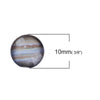CA345 - 10 pcs Circle Planets Solar System Universe Glass Round Dome Seals Tiles Cabochons - 10mm (3/8 in)