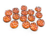 CA269 - 10 pcs Druzy Resin Embellishment Cabochons Orange Multicolor - 12mm