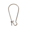 E202 - 200 pcs (100 Pairs) Assortment of Kidney Earwire Earring Hooks -25x11mm - LARGE -4 Colors - Silver Plated, Gold Plated, Bronze, Silver Tone!